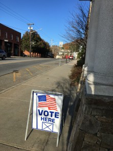 Another vote here sign